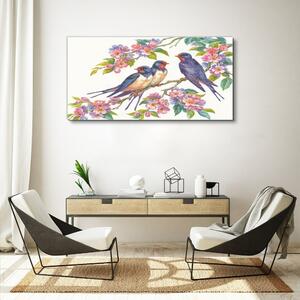 Obraz na plátně Obraz na plátně Zvířata Birds Flowers