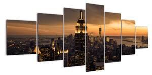 Noční město - obraz (210x100cm)