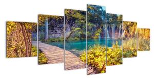Vodopády v přírodě - obraz (210x100cm)