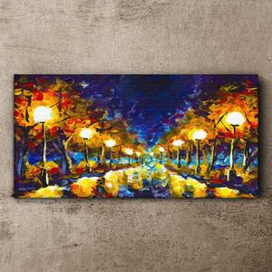 Obraz na plátně Obraz na plátně Noční malba lucerna