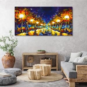 Obraz na plátně Obraz na plátně Noční malba lucerna