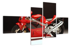 Obraz červené motorky (110x70cm)
