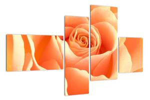 Obraz oranžové růže (110x70cm)