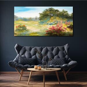 Obraz na plátně Obraz na plátně Lesní květiny Krajina