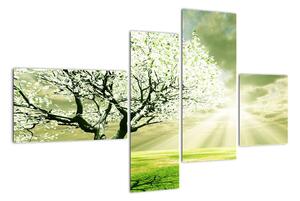 Jarní strom - moderní obraz (110x70cm)