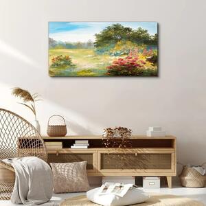 Obraz na plátně Obraz na plátně Lesní květiny Krajina