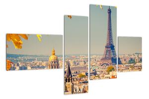 Moderní obraz Paříže - Eiffelova věž (110x70cm)