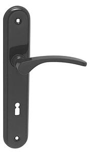 Dveřní kování MP KE - LAURA - SO (Černá matná), klika-klika, WC klíč, MP Černá, 90 mm