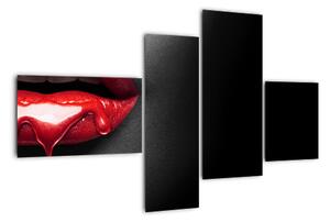 Červené rty - moderní obraz (110x70cm)