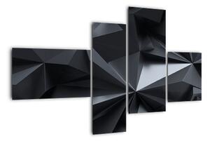 Černobílý obraz - abstrakce (110x70cm)