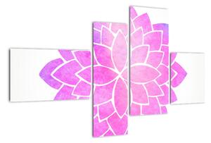 Obraz: růžová mandala (110x70cm)