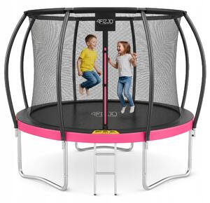 Zahradní trampolína se sítí 4FIZJO kulatá 312 cm, max. nosnost 160 kg