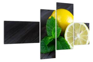 Obraz citrónu na stole (110x70cm)
