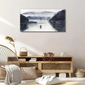 Obraz na plátně Obraz na plátně Akvarel lodí rybář