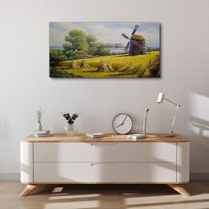 Obraz na plátně Obraz na plátně Malířská krajina mlýna chata