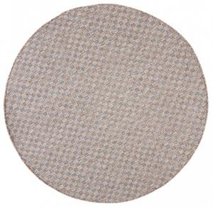 Makro Abra Kulatý koberec venkovní VERANDA KM26A Sisalový šedý hnědý Rozměr: průměr 120 cm