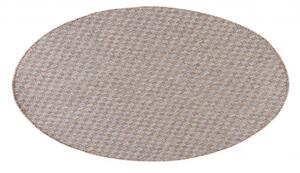 Makro Abra Kulatý koberec venkovní VERANDA KM26A Sisalový šedý hnědý Rozměr: průměr 120 cm