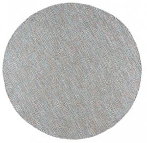 Makro Abra Kulatý koberec venkovní VERANDA 6365A Sisalový modrý hnědý Rozměr: průměr 120 cm