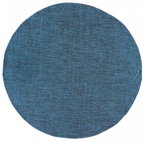 Makro Abra Kulatý koberec venkovní VERANDA 6365A Sisalový tyrkysový modrý Rozměr: průměr 120 cm