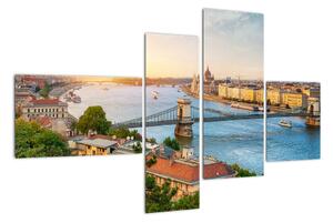 Obraz Budapešť - výhled na řeku (110x70cm)