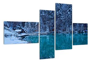 Obraz zimního jezera (110x70cm)