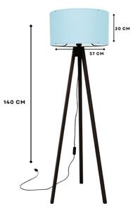Stojací lampa AYD 1xE27/40W/230V hnědá/modrá