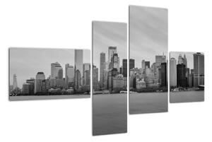 Černobílý obraz města (110x70cm)