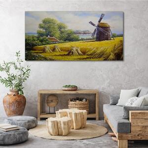 Obraz na plátně Obraz na plátně Malířská krajina mlýna chata