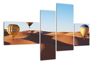 Obraz- horkovzdušné balóny v poušti (110x70cm)