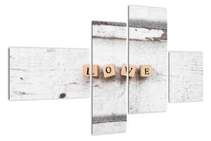 Obraz - nápis LOVE (110x70cm)