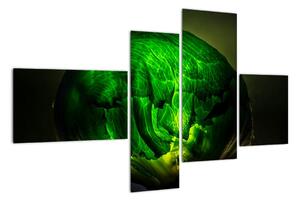Zelená moderní abstrakce (110x70cm)