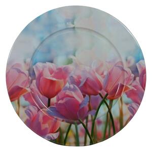 Talíř plechový dekorační Tulipány 33 cm 2000173