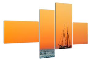 Plachetnice na moři - moderní obraz (110x70cm)