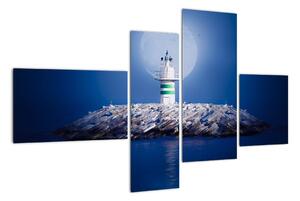 Maják na moři - obraz (110x70cm)