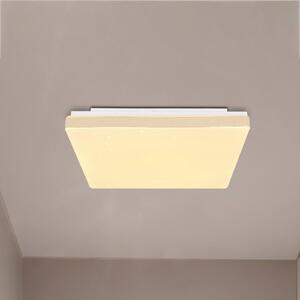 LED stropní světlo Raina v hranatém tvaru, dřevo