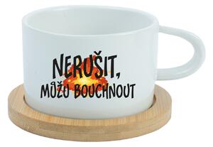NERUŠIT, MŮŽU BOUCHNOUT. - bílý hrníček makronka 200 ml