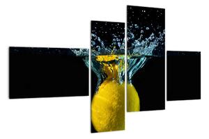 Obraz citrónu ve vodě (110x70cm)