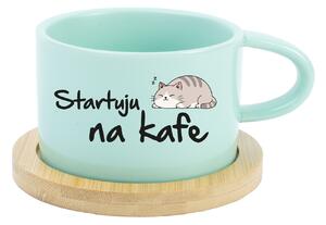 STARTUJU NA KAFE - mint hrníček makronka 200 ml