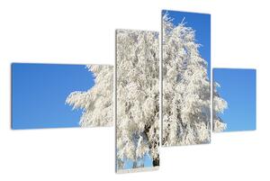 Zasněžený strom - obraz (110x70cm)