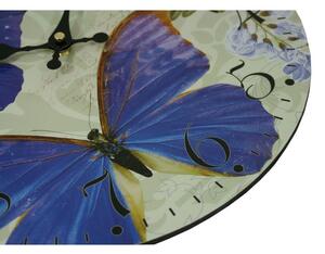 Nástěnné hodiny Modrý motýl 1990992