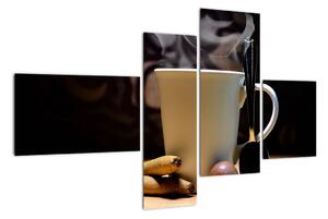 Obraz do kuchyně - šálek s kávou (110x70cm)