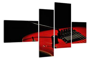 Obraz červené kytary (110x70cm)