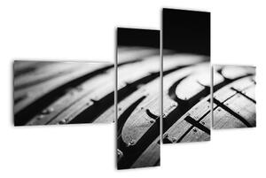 Detail pneumatiky - moderní obraz (110x70cm)