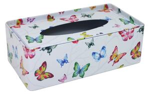Plechová krabička na tissue Motýli