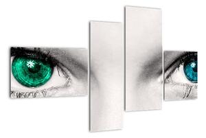 Obraz - detail zelených očí (110x70cm)