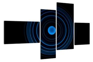 Modré kruhy - obraz (110x70cm)