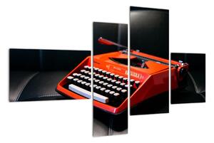 Obraz červeného psacího stroje (110x70cm)