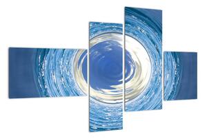 Moderní obraz - modrá abstrakce (110x70cm)