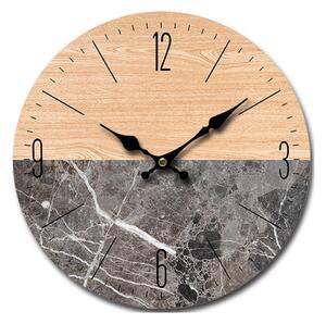 Nástěnné hodiny Dřevo-kámen