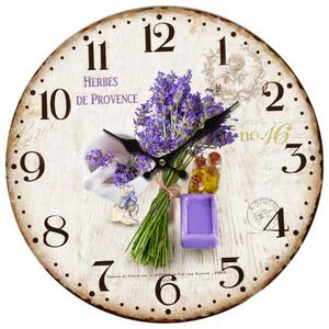 Nástěnné hodiny Levandule de Provence
